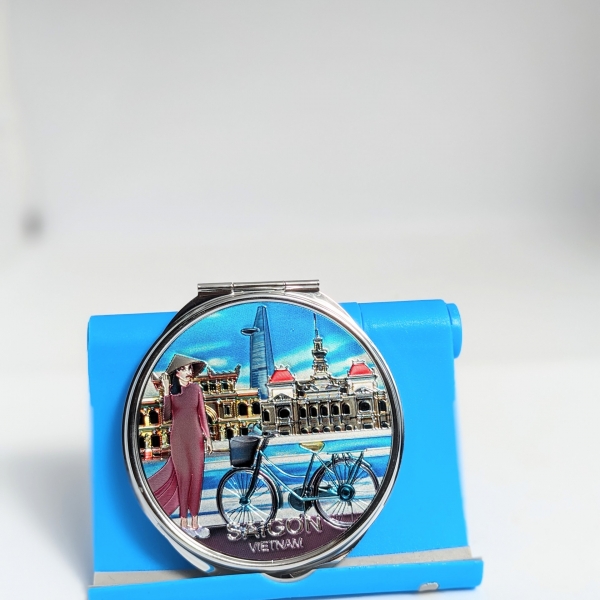 GƯƠNG TRÒN INOX (CÔ GÁI XE ĐẠP)