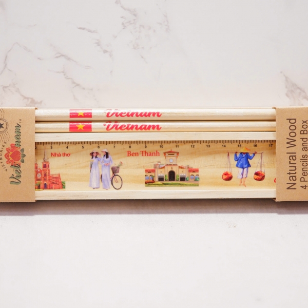 SET HỘP BÚT GỖ (SAIGON&AD)