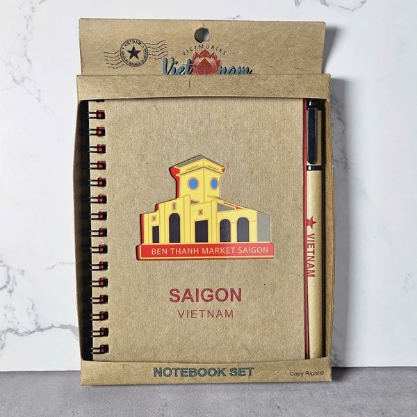 SỔ TAY GIẤY GỖ & BÚT (BẾN THÀNH)