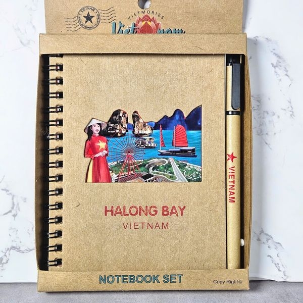 SỔ TAY GIẤY GỖ & BÚT (HẠ LONG)
