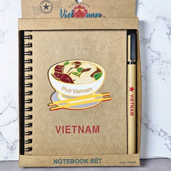 SỔ TAY GIẤY GỖ & BÚT (PHỞ)